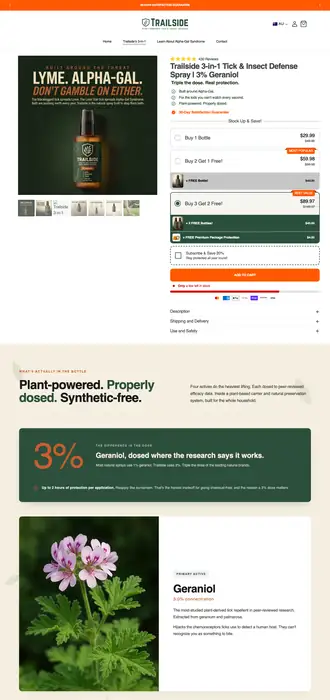 The product page