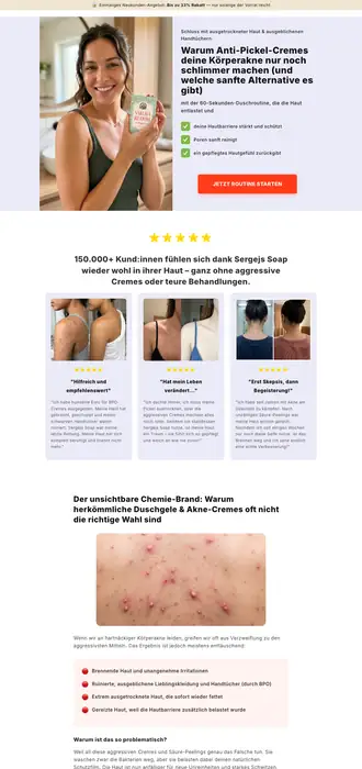 Clean advertorial